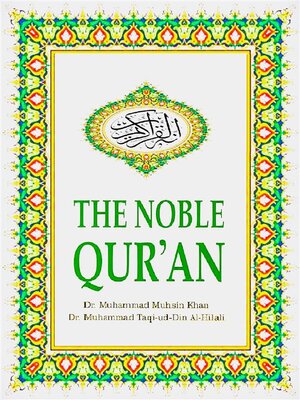 cover image of The Noble Qur'an